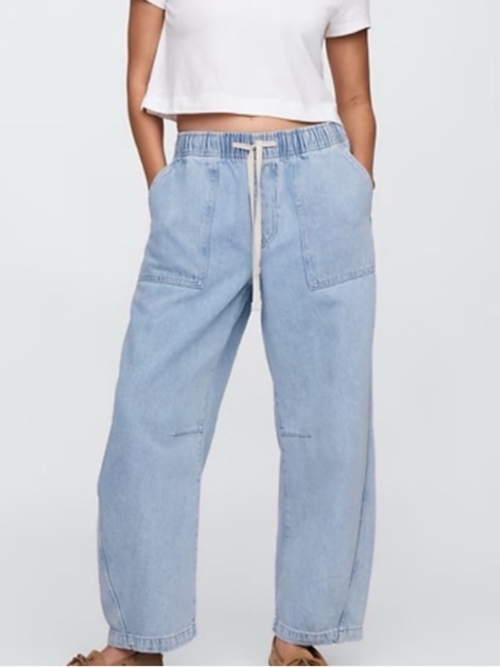GAP Pull On Barrel Drawstring Jeans size XL